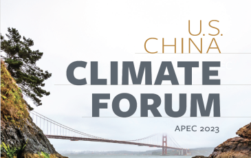 Event poster with text: US-China Climate Forum